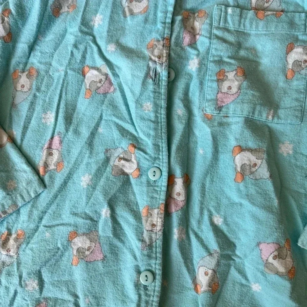 Flannel 100% cotton pajama button down size 14-16 - Picture 2 of 4